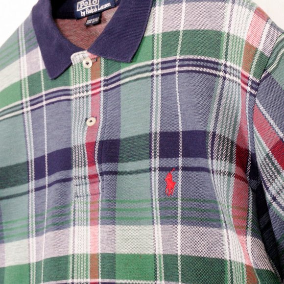 Vintage Polo Ralph Lauren Cotton Plaid Shirt Med - Picture 3 of 10